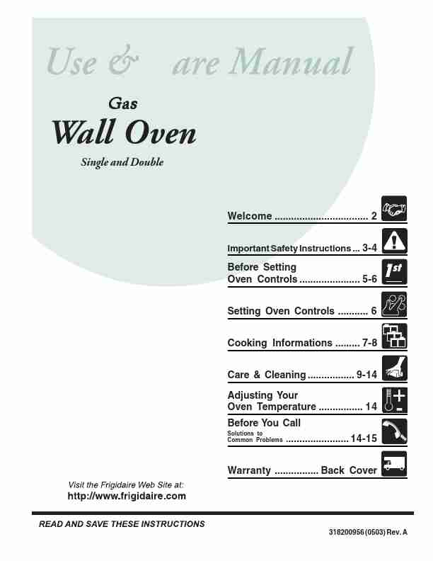 Electrolux Oven Frigidaire Gas Wall Oven Single Double-page_pdf